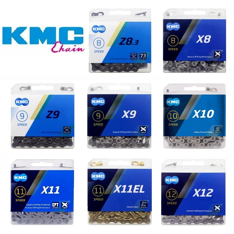 KMC Оригинал Z8.3 X8 X9 Z9 X10 X11 X11EL X12 цепи 116 118 126L звенья MTB цепь для дорожного велосипеда 6
