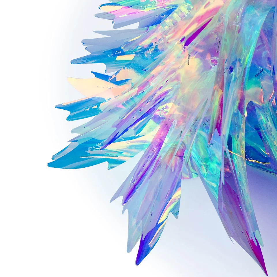 Радужная пленка сделай сам подвеска на рождественскую елку Переливающаяся