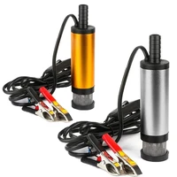 portable mini 12v 24v dc electric submersible pump for pumping diesel oil water aluminum alloy shell 12lmin fuel transfer pump