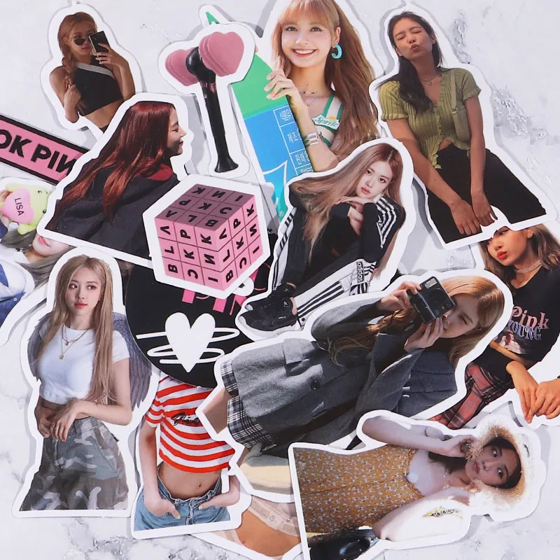 KPOP Blackpink LISA JENNIE наклейки дневник календарь альбом Скрапбукинг наклейки руководство украшения канцелярские принадлежности веер подарки