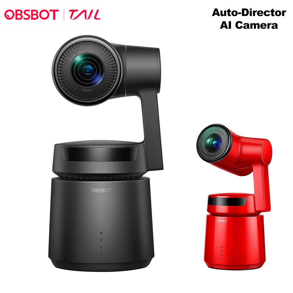OBSBOT хвост AI Камера отслеживания авто зум 3-осевому гидростабилизатору 4k 60fps авто зум робот трек селфи видео Камера для видео для Youtube