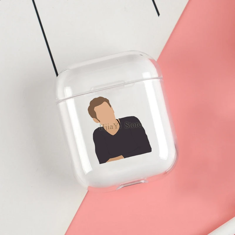 

Чехол-накладка для Apple AirPods 1, 2, с портретом Клауса, Майклсона, прозрачный, для беспроводных Bluetooth-наушников, защитный чехол