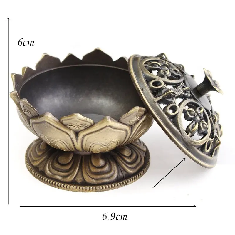 Горелка для благовоний в виде цветка лотоса подставка курильницы из сплава