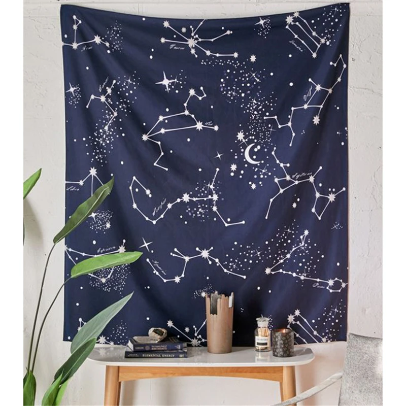 

Bohemian Decor Wall Tapestries Wall Hanging Galaxy Tapestry Moon Flowers Mandala Wall Carpet Blanket Boho Home Decor Wall Cloth