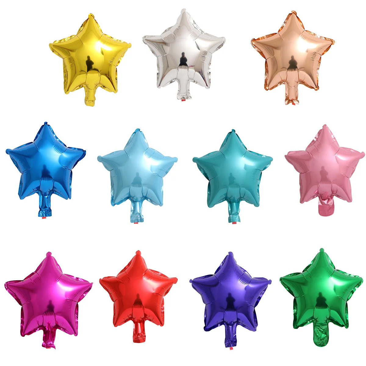 

10pcs 10 inch five-pointed star balloons stars aluminum foil balloons festive decoration birthday party decoration balloons