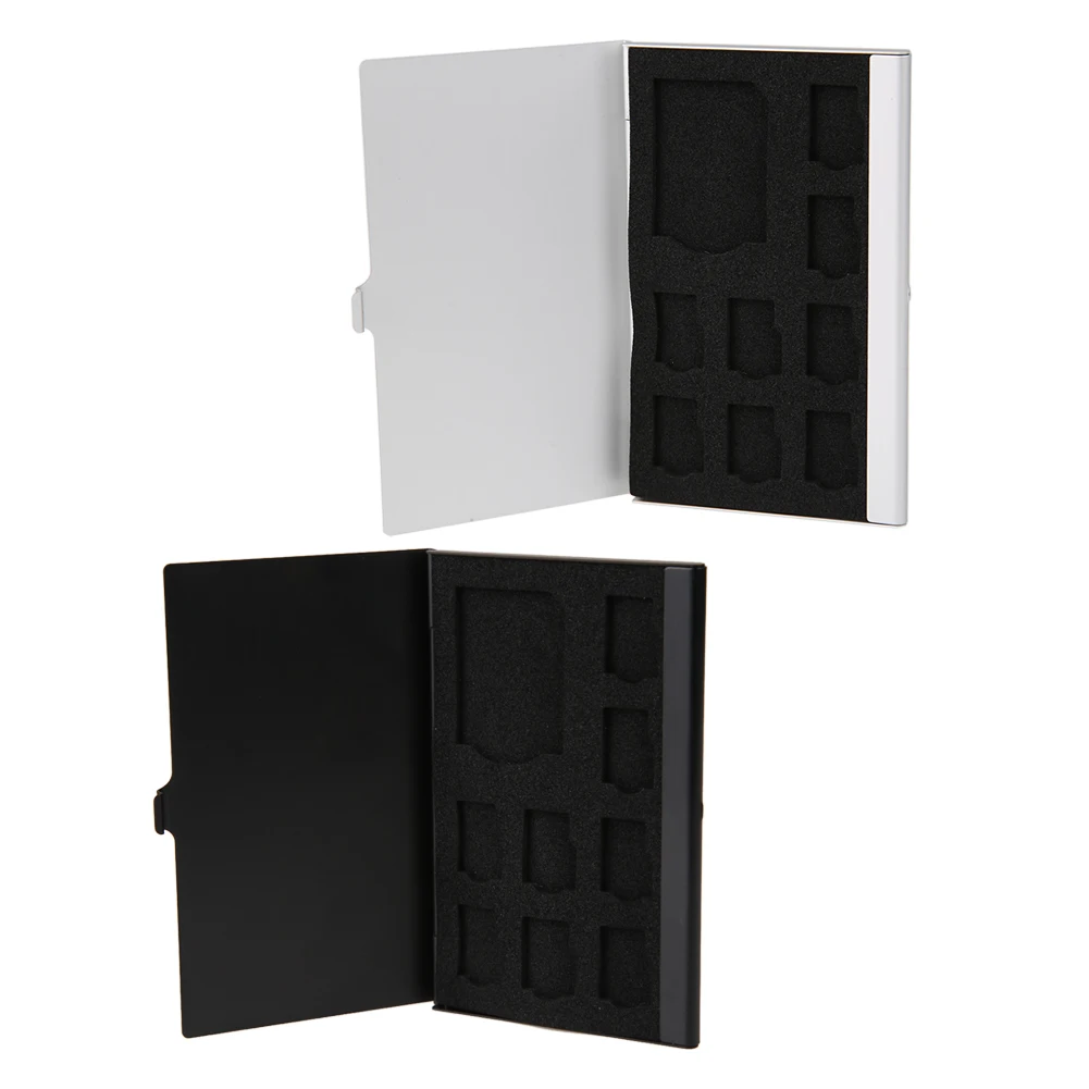 Портативный Menmory Чехол для карт однослойный алюминий 1SD + 8TF Micro SD карта коробка
