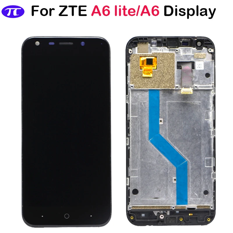 С рамкой для ZTE Blade A6 lite ЖК дисплей кодирующий преобразователь сенсорного экрана в