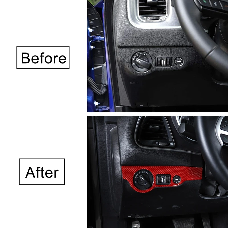 

Headlight Switch Button Cover Trim Accessories for Dodge Challenger Charger 2015-2020