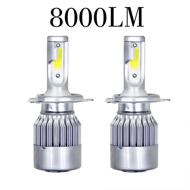 Ztzpie C6 12V 3000K 4300K 5000K 6000K 8000K 120000LM H1 H3 H8 H7 9006 9005 9007 H13 H11 автомобильных фар супер яркий H4 светодиодные лампы - Испускаемый цвет: 8000LM