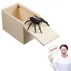 Удивительная коробка с пауком внутри деревянная розыгрыш паук пугающий ящик играть трюк с детьми родители друзья Шуточный трюк игрушки подарки