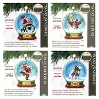 14111822162825ct counted cross stitch kit santa claus snowman polar bear crystal ball ornament ornaments dim 7008903