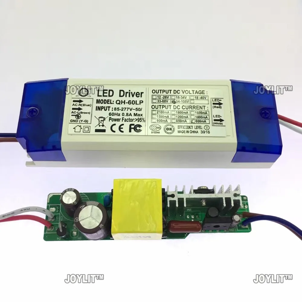 20 шт. 30 60 в 54 105V10 to18 X3w от 18 до Вт 70 80 90 светодиодный трансформатор источник питания