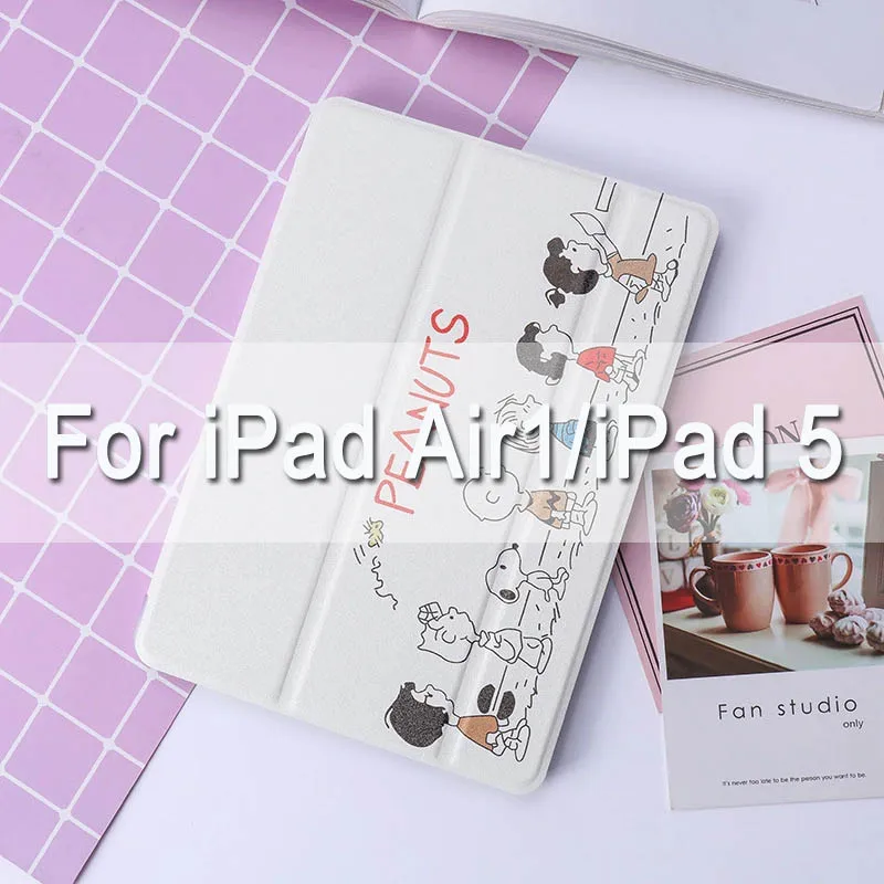 For iPad Air1 iPad5 Мягкий чехол на заднюю панель с рисунком Арахис для iPad Air 1/2 iPad 9,7 чехол-подставка для iPad 234 Pro10.5 mini 12345 Автоматическое включение/выключение - Цвет: For iPad Air1 iPad5