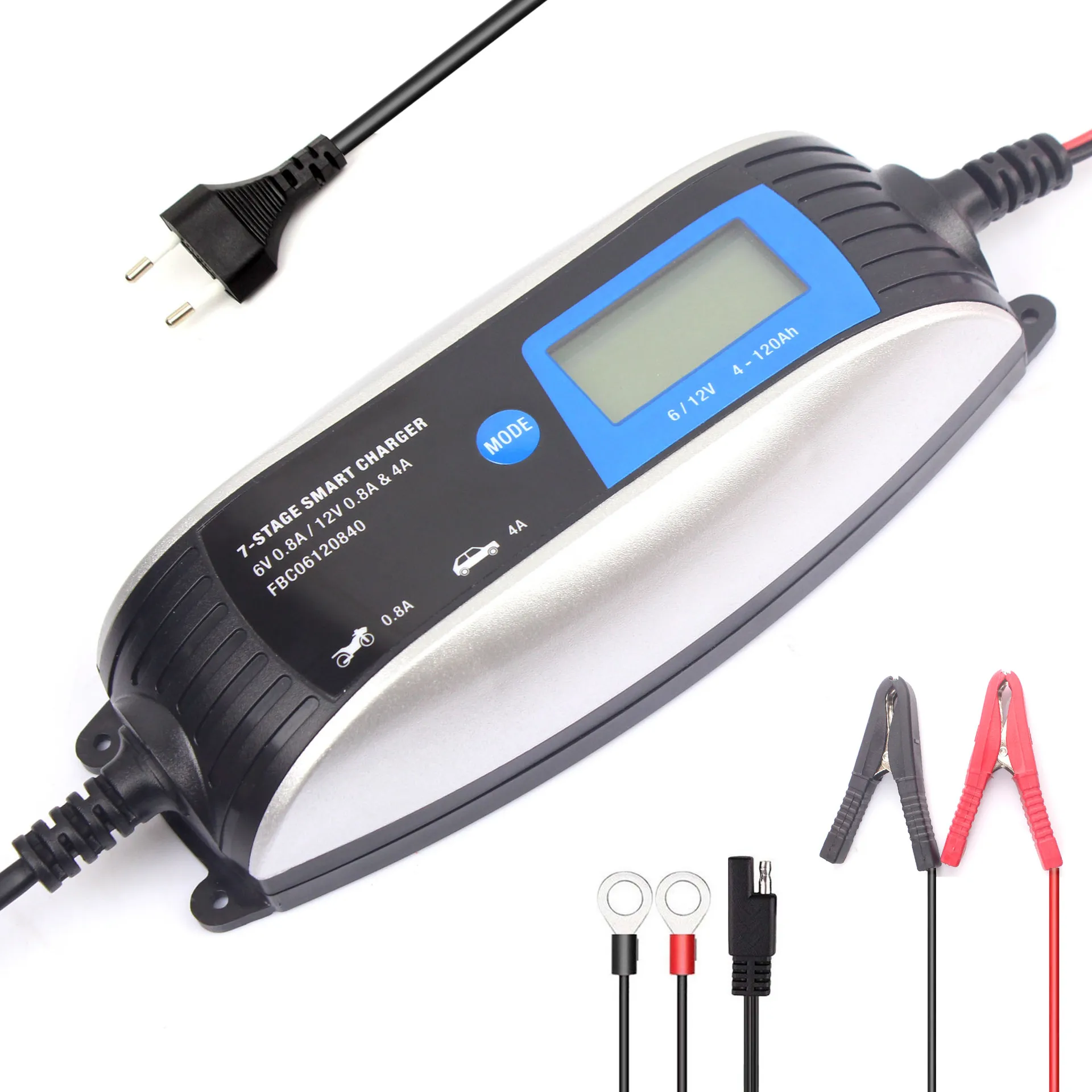 Зарядное устройство для мотоциклетных и автомобильных аккумуляторов 6 в 12 В 0 8 А 4