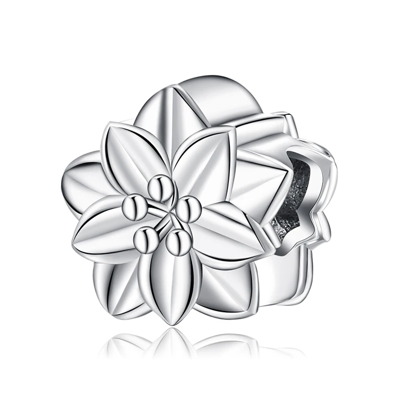 Декоративной 925 пробы серебро цветущие цветы орхидеи бусины для изготовления