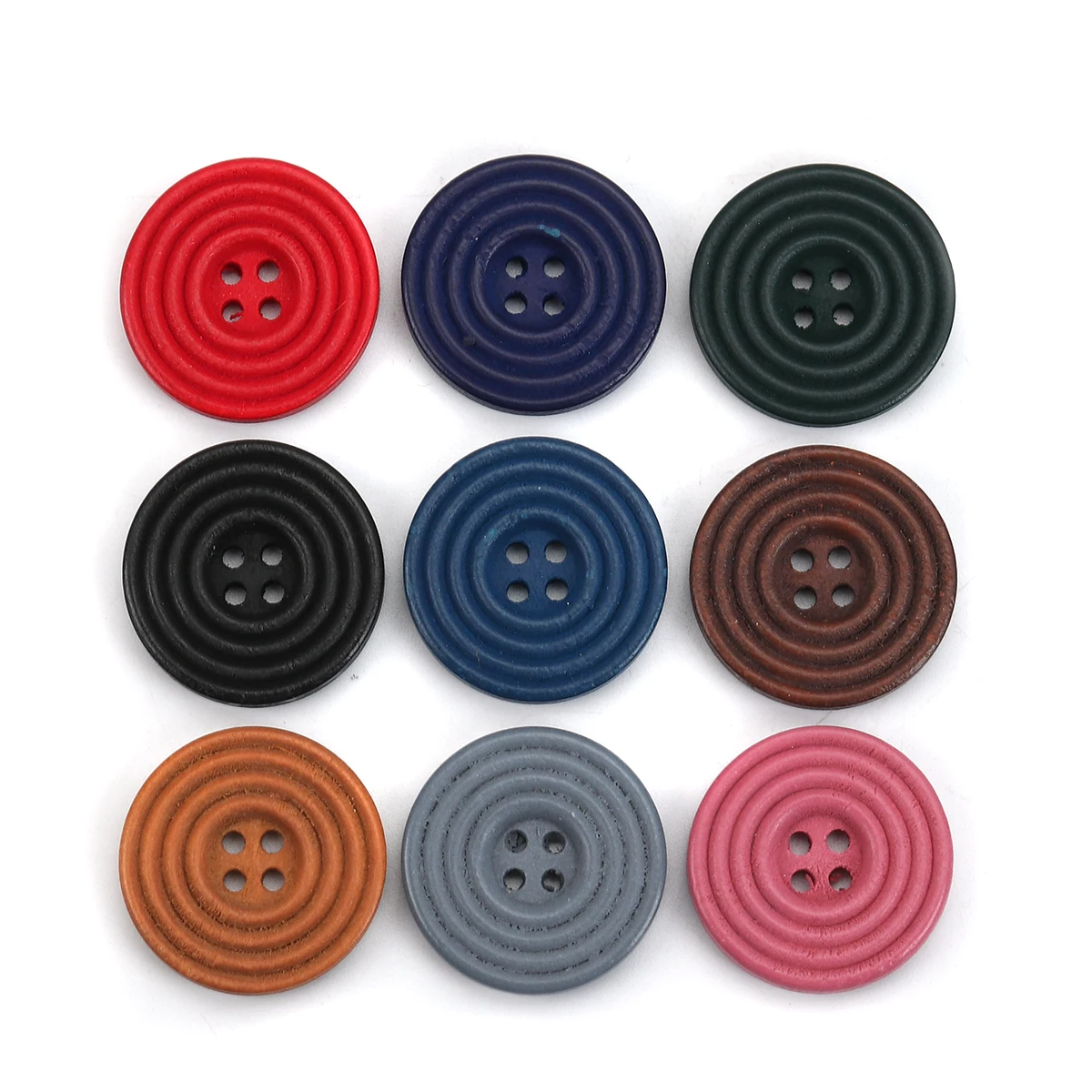 

50 шт. 25 мм деревянные круглые пуговицы с рисунком 4 отверстия DIY Скрапбукинг пуговиц для шитья для одежды аксессуары для шитья