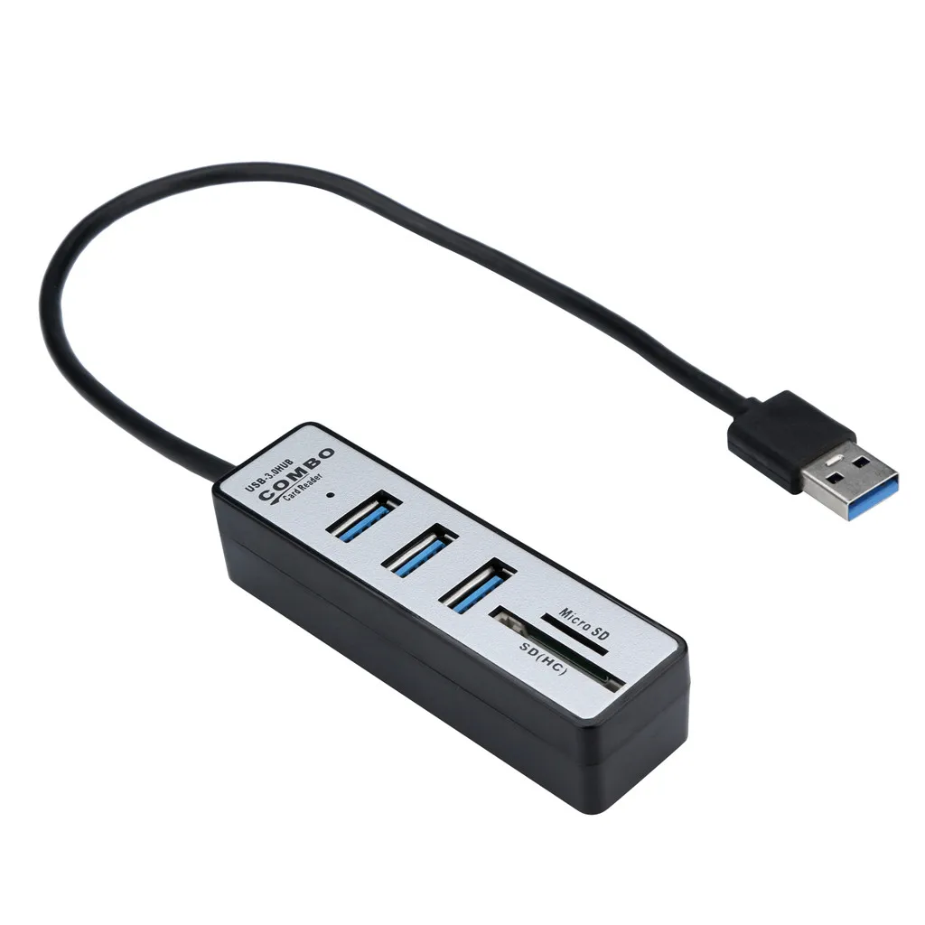 Usb-хаб 3 0 Micro USB 480 Мбит/с высокоскоростной 3-портовый разветвитель 2 в 1 со