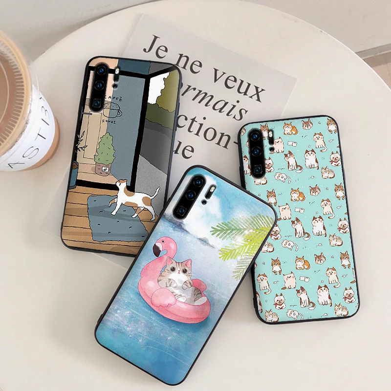 Роскошный черный чехол для huawei P Smart Z 2018 P20 Pro P8 P9 Mini P10 2019 P30 LITE | Мобильные телефоны и