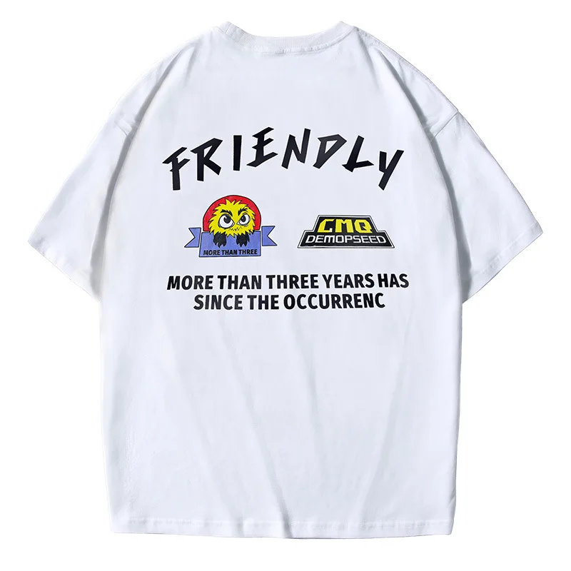 FOJAGANTO брендовая мужская футболка с принтом повседневная круглым вырезом и