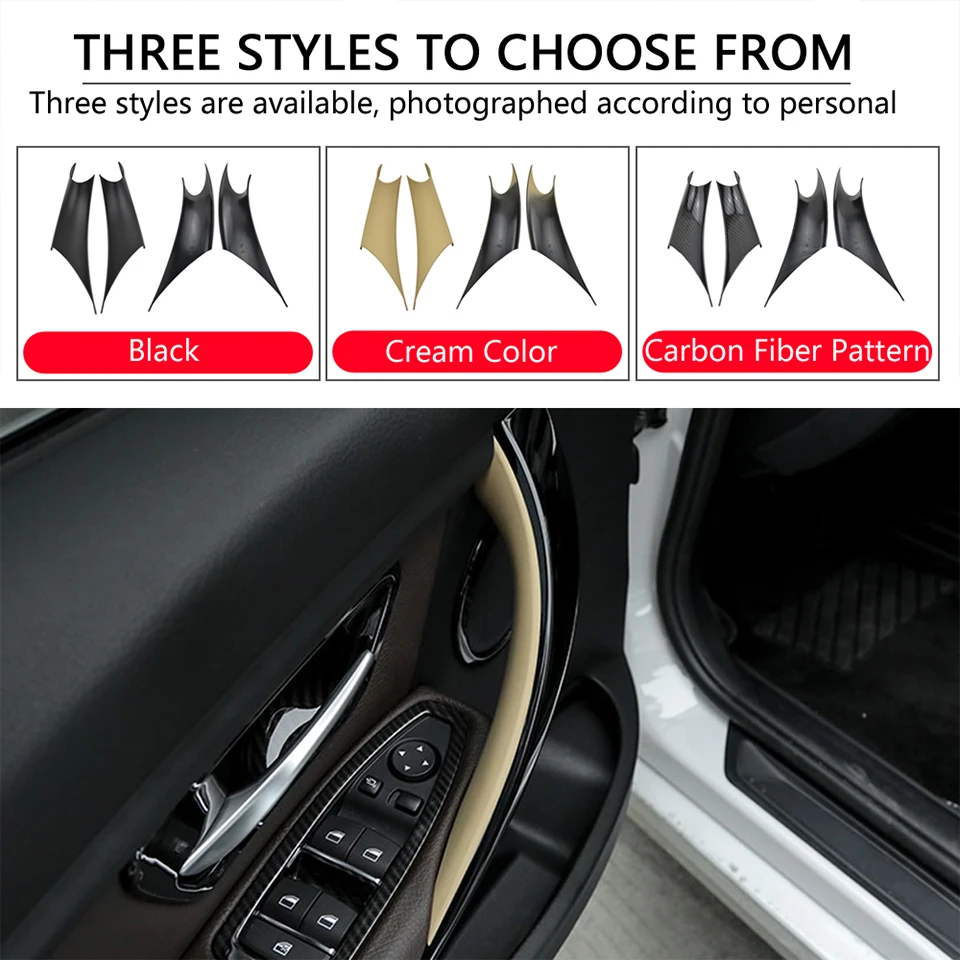 

Interior Door Handle Pull For BMW 3 Series F30 F31 M3 F35 Auto Accessories 4pcs Car Interior Door Panel Grab Handle Covers
