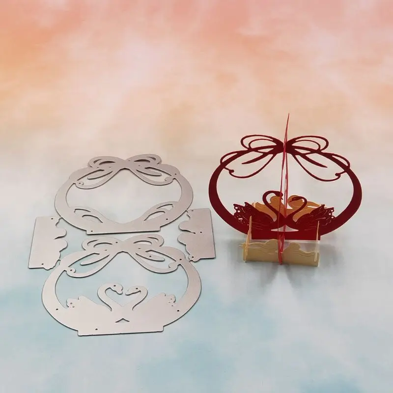 Лебедь 3D металлический Трафаретный вырубной штамп трафарет для скрапбукинга