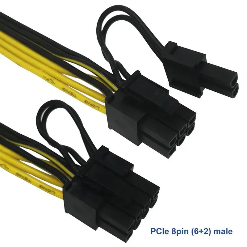 12 шт. EPS CPU 12V 8 Pin to Dual (6 + 2) PCIE адаптер кабель питания|Компьютерные кабели и разъемы| |