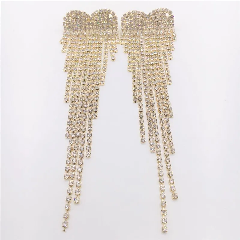 2020 new shiny crystal love Tassel Earrings women's fashion jewelry luxury party dress earrings accessories | Украшения и