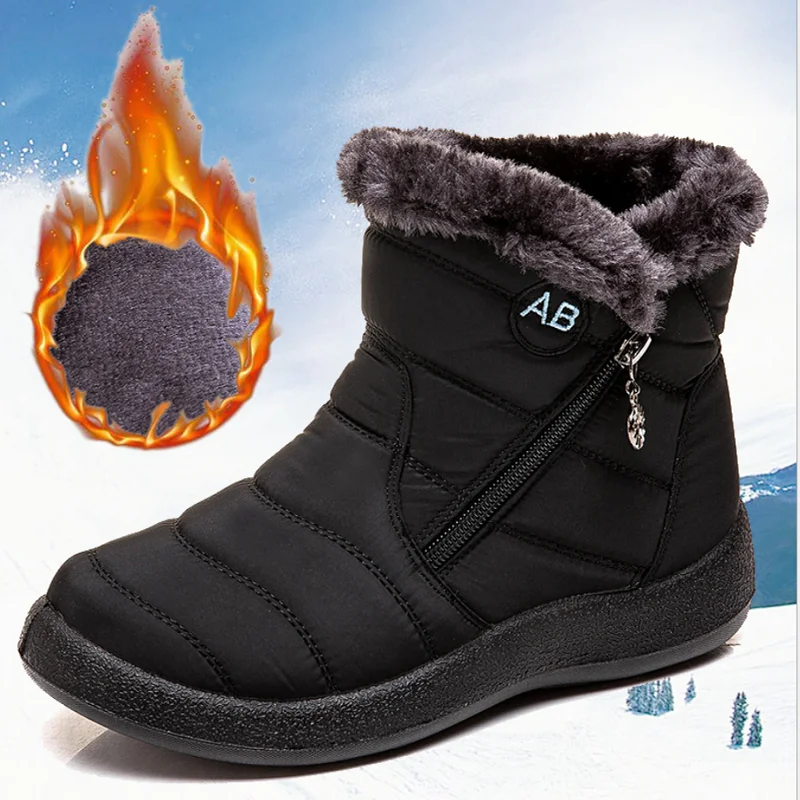 

Ladies Boots Fashion Non-Slip Waterproof Snow Boots Winter Shoes Ladies Casual Light Ankles Warm Winter Boots Plus Size 43