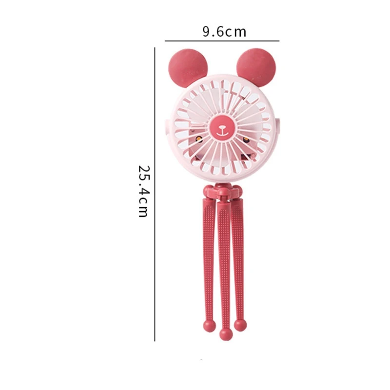 

Cartoons Octopus USB Fans Handheld Baby Stroller Bracket Silent Fan