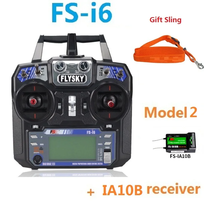 FS-I6 IA10B model2 FS Flysky I6 FS-i6 2,4G 6ch передатчик RC контроллер с iA6B X6B A8S IA6 iA10B приемник для самолета Heli UAV лодка - Цвет: FS-I6 IA10B model2
