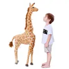 Гигантская плюшевая кукла-Жираф, имитация жирафа для помещения, бара, вестибюля, украшение, реалистичная модель животного, игрушка в подарок