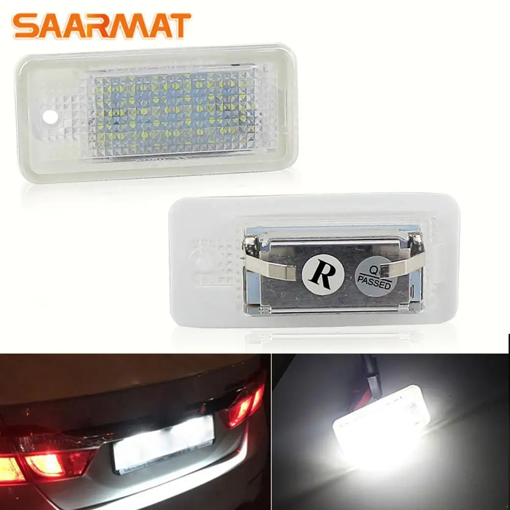 

2 шт., 12 В, без ошибок, подсветка номерного знака, подсветка номерного знака, plug and play для A4 A3 A6 C6 A8 B6 B7 S4 S3 S8 Q7 RS4 RS6 Q7