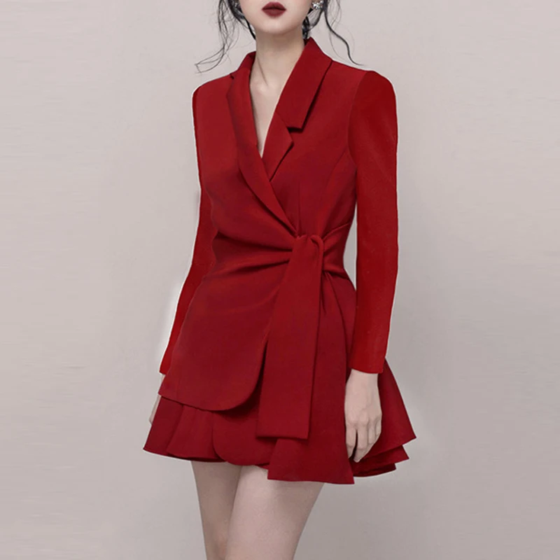 INDRESSME новинка 2019 женский модный OL стиль комплект из 2 предметов костюм глубокий v