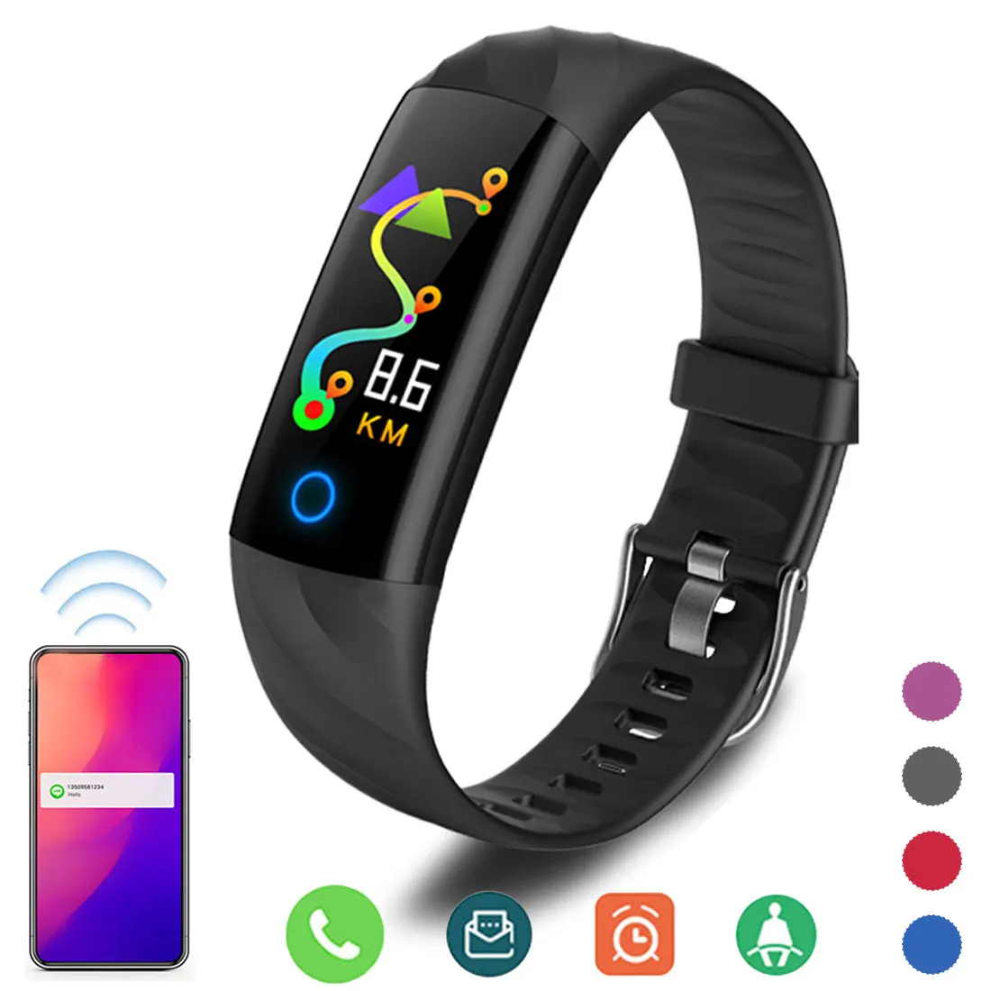 

LIGE Smart Watch Women IP68 Waterproof Sport Bracelet Smart Fitness Tracker Blood Pressure Heart Rate Monitor intelligent Watch
