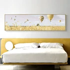 Плакат на холсте с воздушным шаром и голубым небом, настенная живопись, ландшафтный принт, декоративные картины для спальни, скандинавский домашний декор