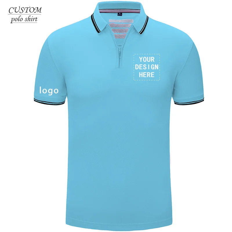 

Men's Polo Shirt 100% Linen customer short sleeve team shirt polo- Free logo design -
