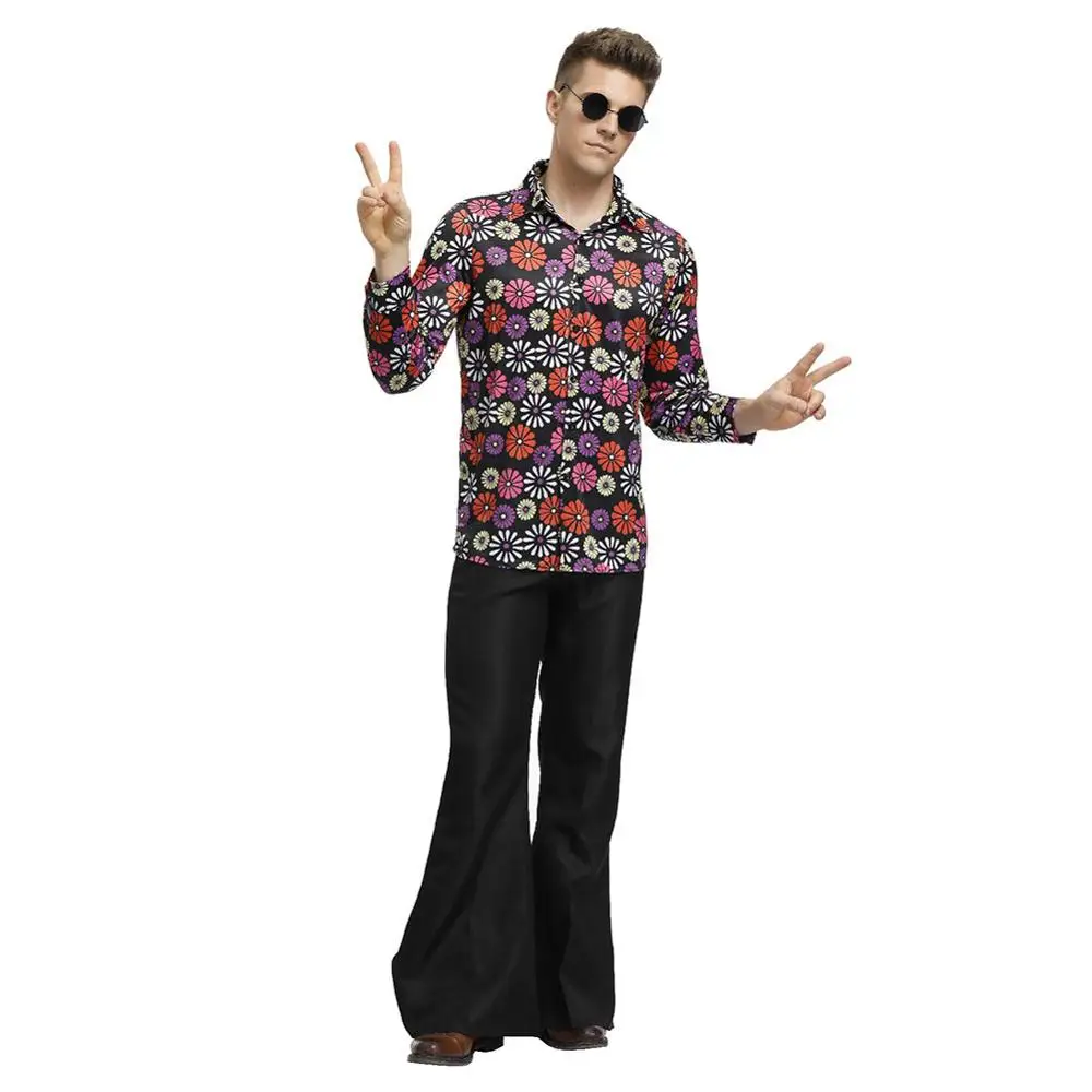 Мужские костюмы с цветочным принтом на Хэллоуин латиноамериканские в стиле хип