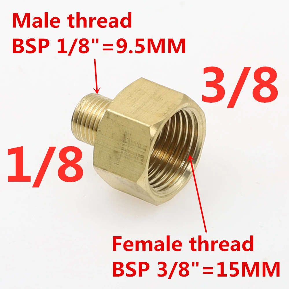 01 M x 03 F 1 шт. медный M/F 1/", 1/4", 3/", 1/2" 3/" BSP Мужской на женский резьбовой латунный адаптер муфты латунный фитинг для труб - Цвет: 01 M x 03 F
