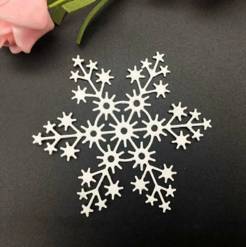 DIY cutting die Metal Cutting Die Winter Snowflake Flower Scrapbook Paper Craft Handmade Card Punch Knife Cutter | Дом и сад