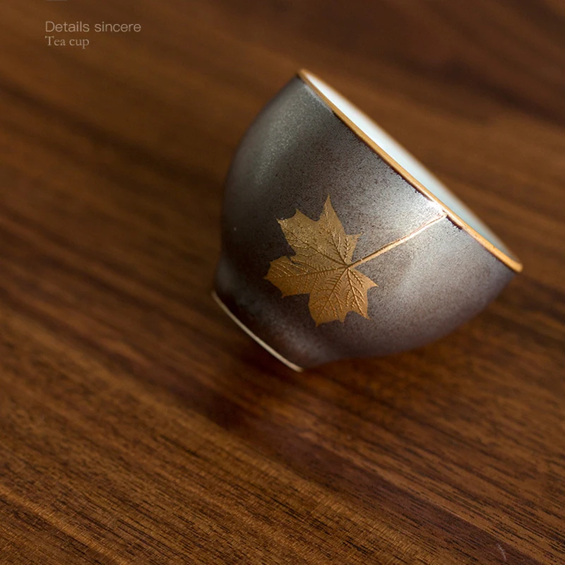 Высокое качество Ретро ржавчины с двойным остеклением Золото керамическая чашка