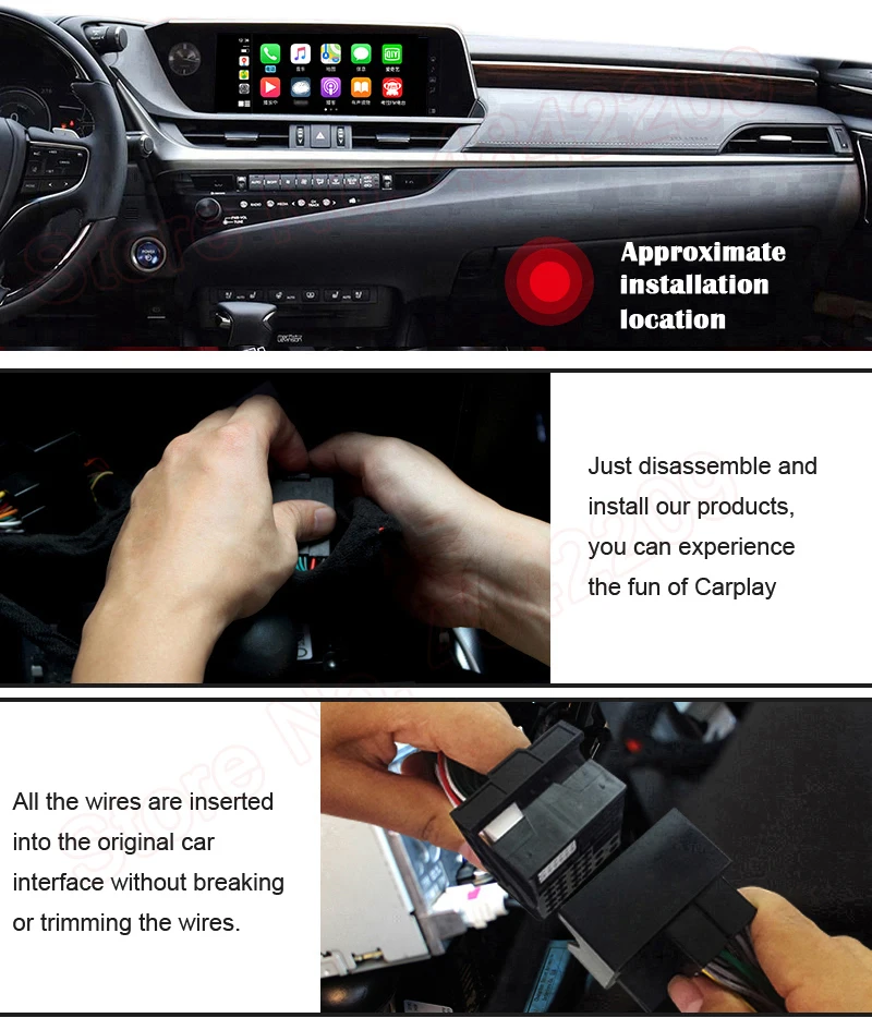 Обновление экрана OEM автомобиля Apple CarPlay Android Auto Airplay Интерфейс декодера для Lexus IS ES NX RX GS LC UX GX LS LX RC CT (art.: 3920ccd460ffb) - 3920ccd460ffb