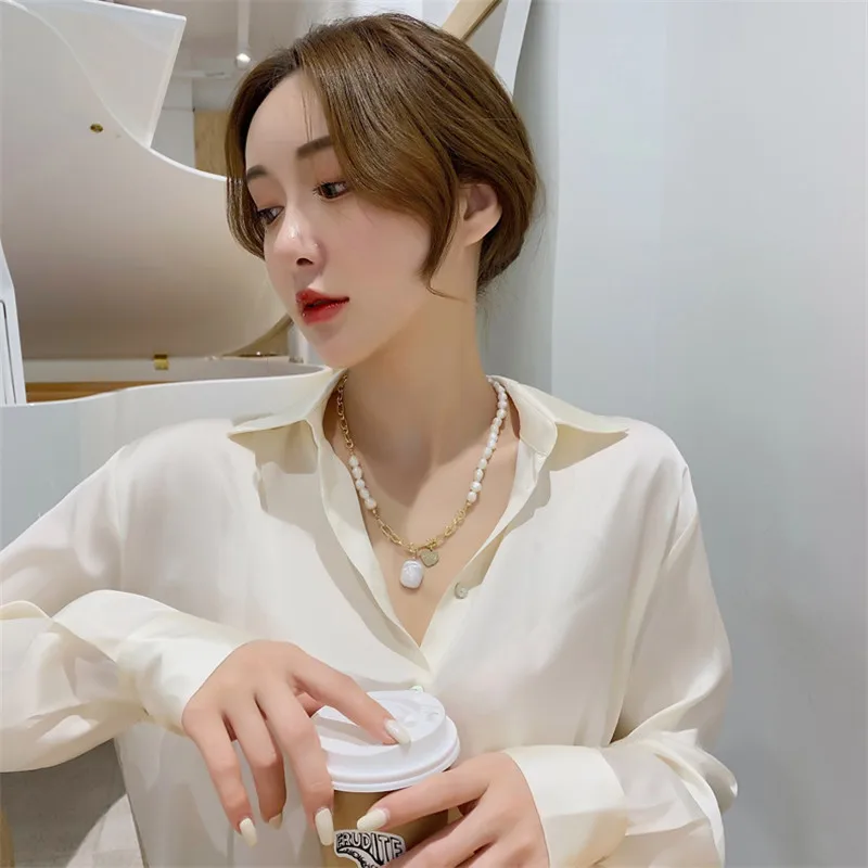 Ожерелье женское с натуральным жемчугом в европейском и американском стиле 2021 -