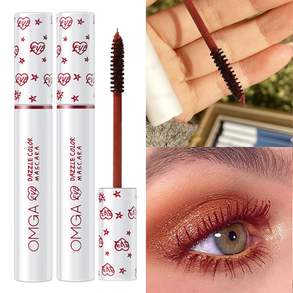 1Pc Professional Makeup Color Mascara Waterproof Fast Dry Eyelashes Curling Lengthening Eye Lashes Blue Green |