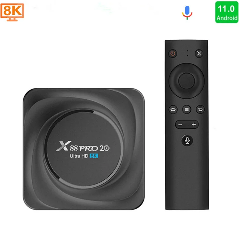 

Телевизионная приставка X88 Pro, сертифицированная Google, Netflix, Android 11, четырехъядерный процессор Rk3566, 8 ГБ + 64 ГБ, двухдиапазонный, Wi-Fi, Bluetooth, ТВ-при...
