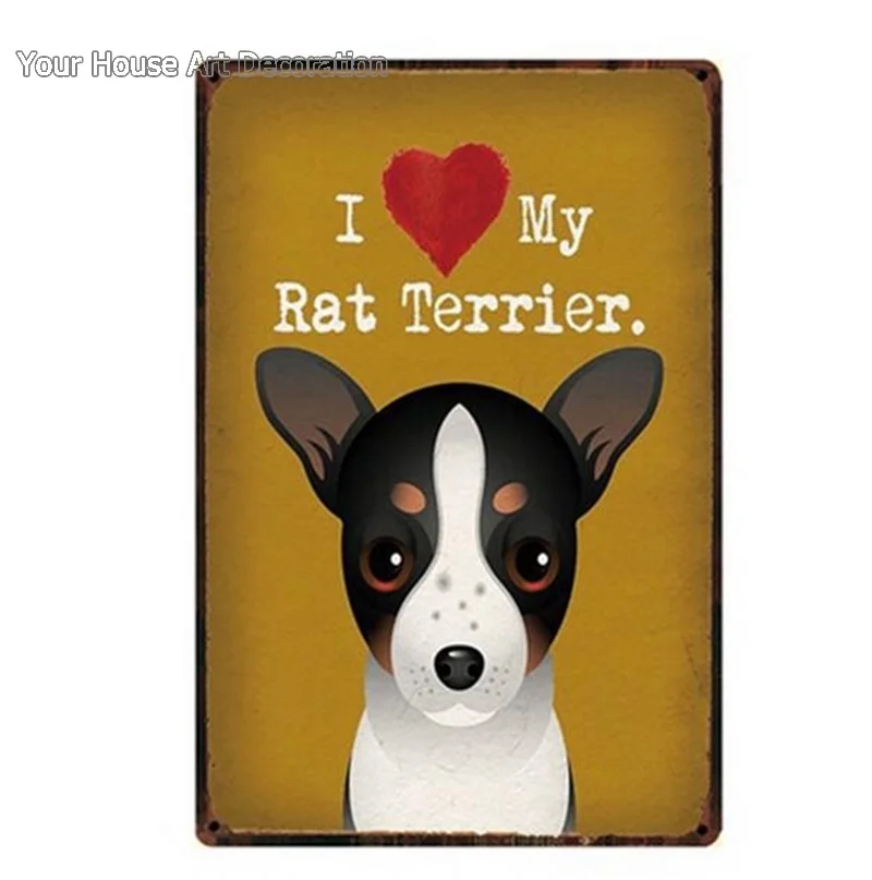 I Love My Boxer Dogs Pet Shop металлический знак жестяные правила собаки Остерегайтесь собаки Waring плакат табличка для домашнего декора настенная живопись 20*30 см - Цвет: y298