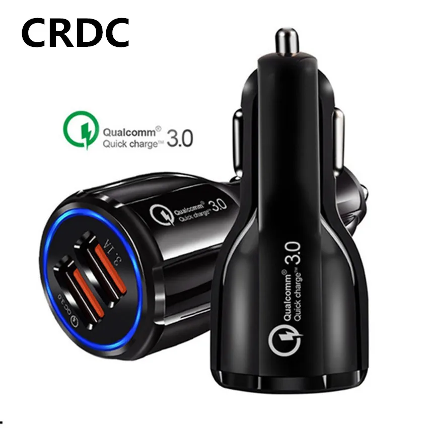CRDC автомобильное зарядное устройство с двойной быстрой зарядкой 3 0 USB