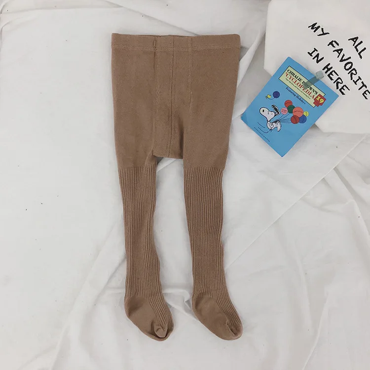 Милые леггинсы из чесаного хлопка для девочек Сезон осень зима детские