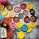 Восковые штампы в стиле ретро с изображением цветов, клубники, волн, бабочек, звезд, Луны, мира, свадебные декоративные штампы