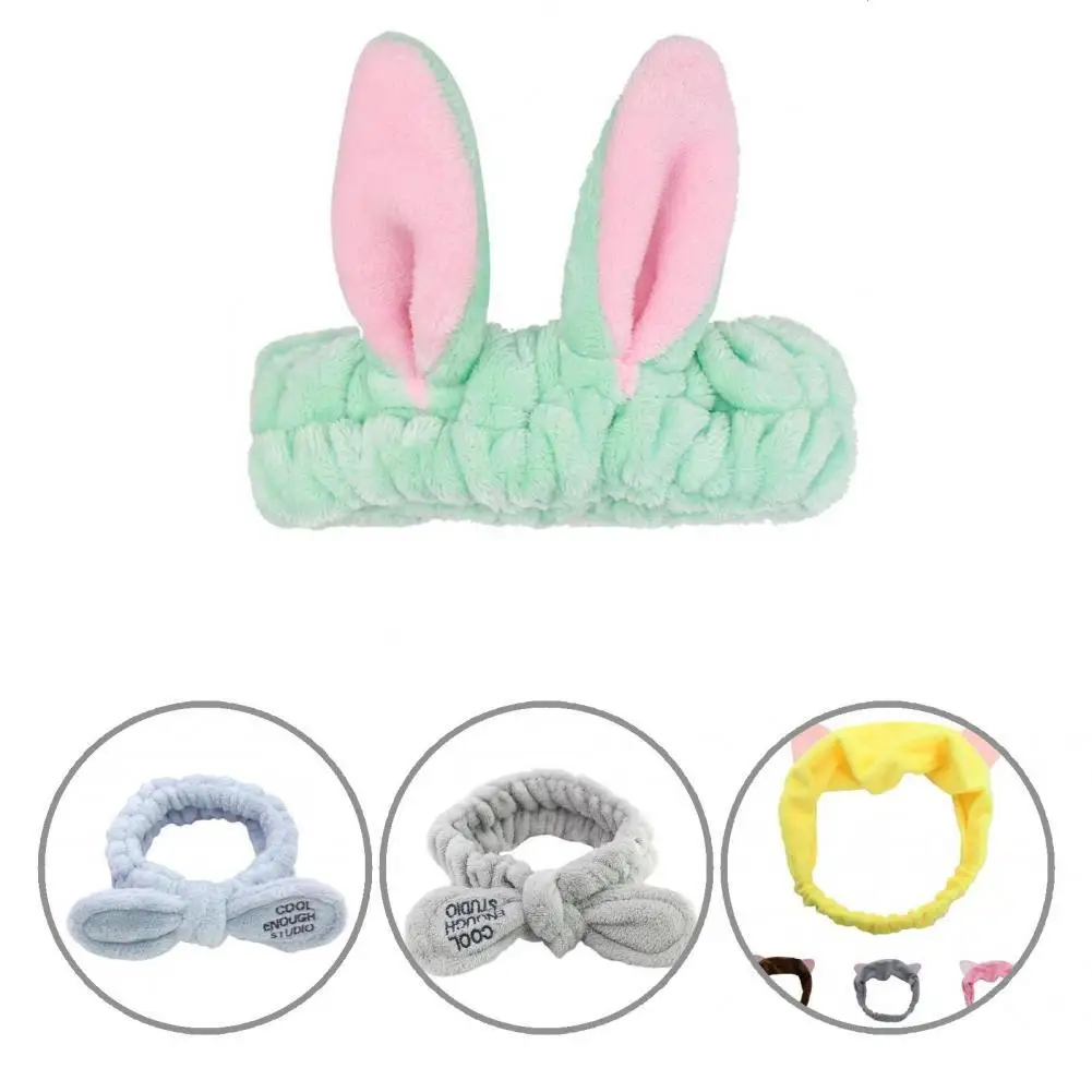 

Яркие повязки для волос для мытья лица эластичные дышащие повязки для волос с ушками животных для мытья лица спа повязка для волос для мытья...