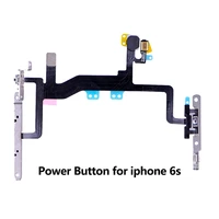for iphone 6s power onoff button flash light volume control micmute connector flex cable with metal bracket replacement